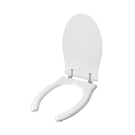 Tapa y asiento con apertura frontal para inodoro monooblock