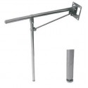 Asidero abatible fabricado en acero inoxidable acabado satinado, con apoyo a suelo, acabado brillante medida 73cm