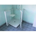 Mampara de ducha especial para discapacitados 90X98.5